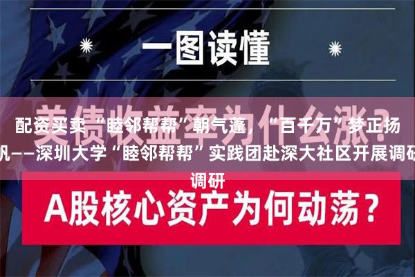 配资买卖 “睦邻帮帮”朝气蓬，“百千万”梦正扬帆——深圳大学“睦邻帮帮”实践团赴深大社区开展调研