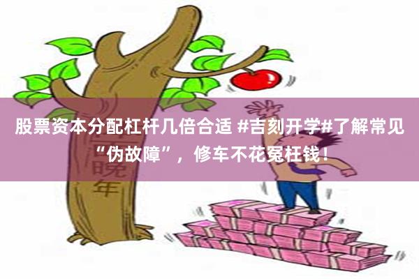 股票资本分配杠杆几倍合适 #吉刻开学#了解常见“伪故障”，修车不花冤枉钱！