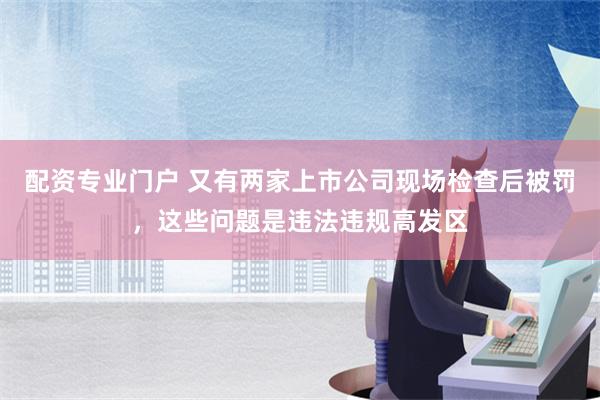 配资专业门户 又有两家上市公司现场检查后被罚，这些问题是违法违规高发区