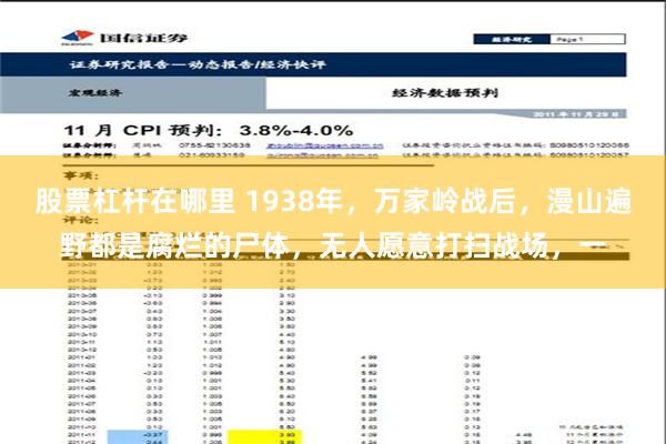 股票杠杆在哪里 1938年，万家岭战后，漫山遍野都是腐烂的尸体，无人愿意打扫战场，一