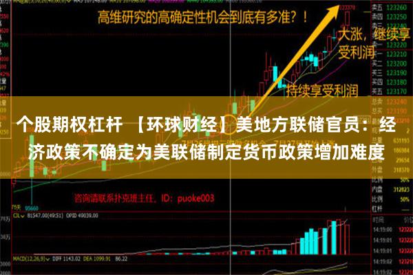 个股期权杠杆 【环球财经】美地方联储官员：经济政策不确定为美联储制定货币政策增加难度